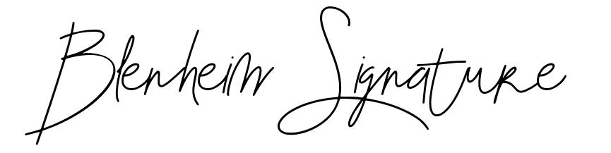 Blenheim Signature písmo