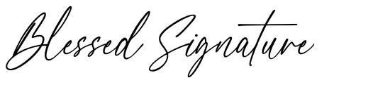 Blessed Signature písmo