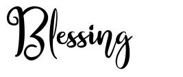 Blessing písmo