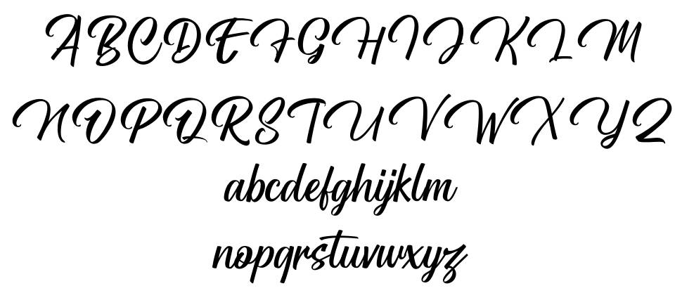 Blestive Script font specimens