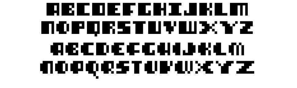 Blimpixels font specimens