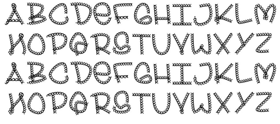 Bling schriftart vorschau