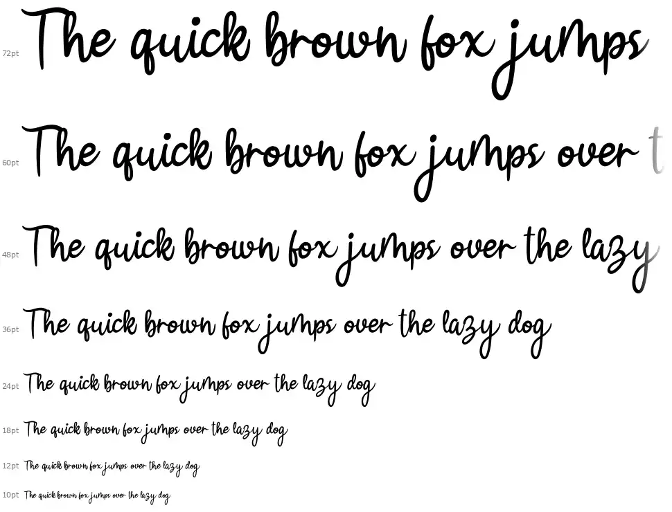 Bllodir Smartfont waterfall