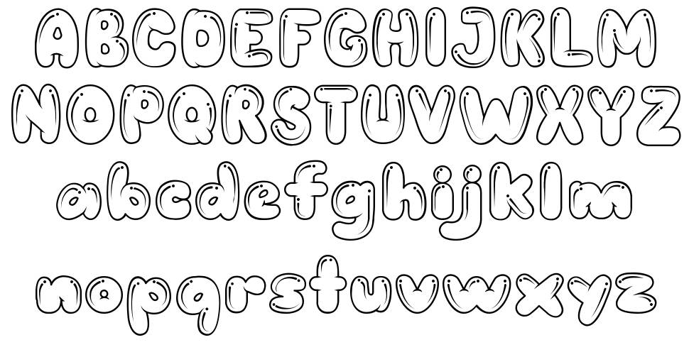 Blobby Chug font specimens