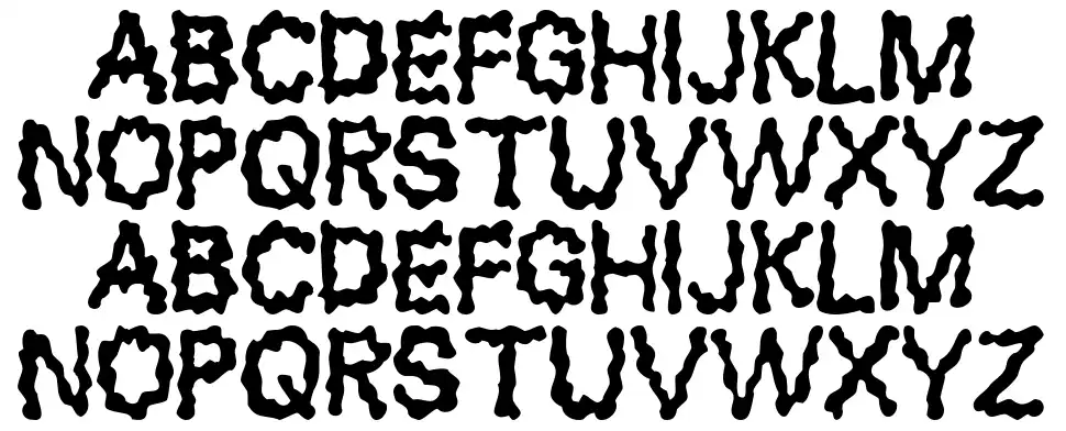 Blobs font specimens