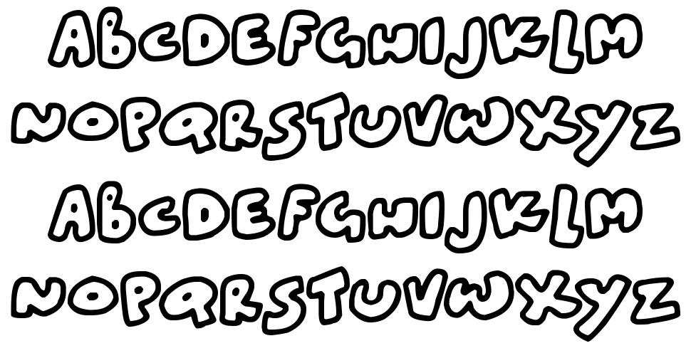 Blobtastics font Örnekler