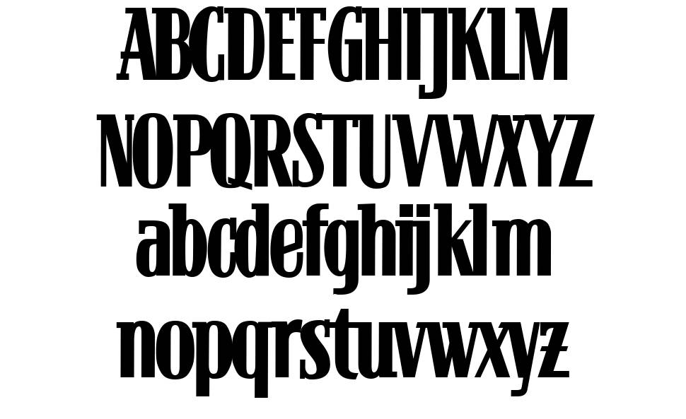 Bloc font specimens