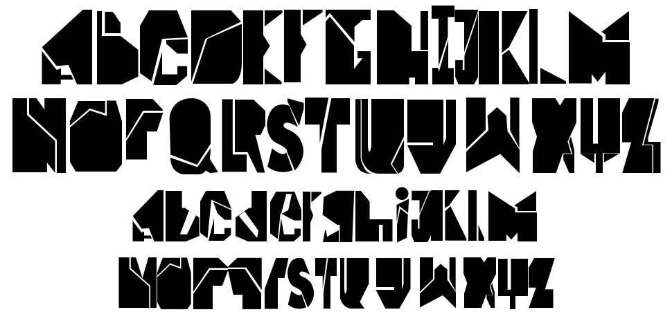 Block & Middle Line font specimens
