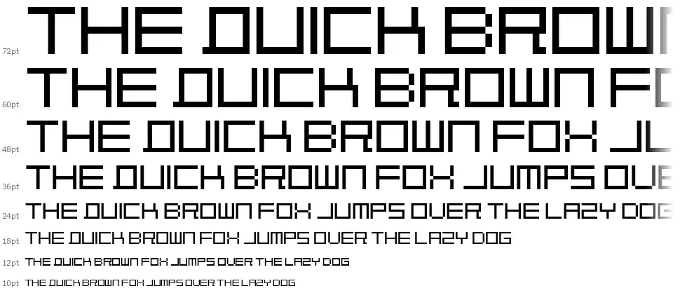 Block Out 2097font waterfall