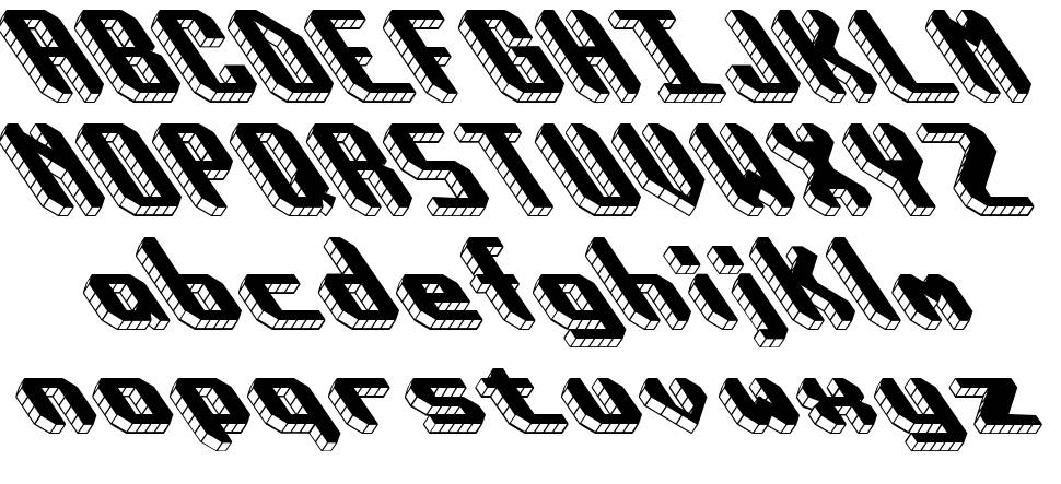 Block Tilt BRK font specimens