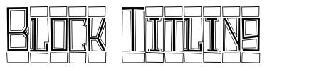 Block Titling шрифт