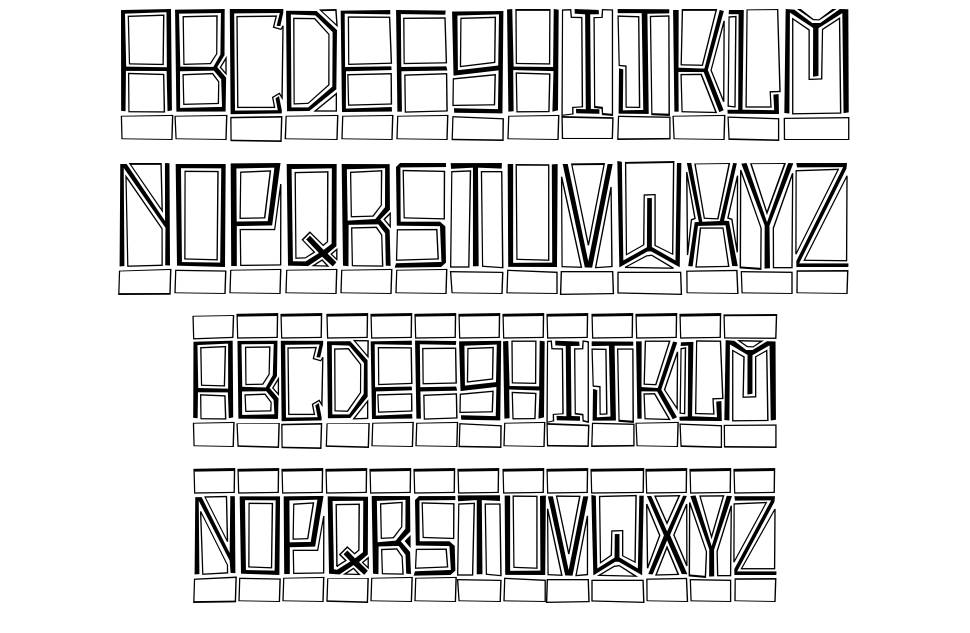 Block Titling font specimens
