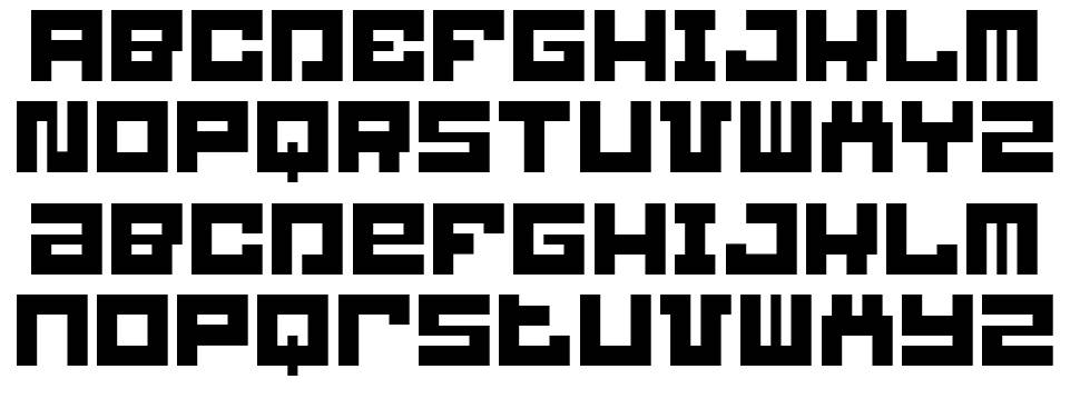 Blockbit font specimens