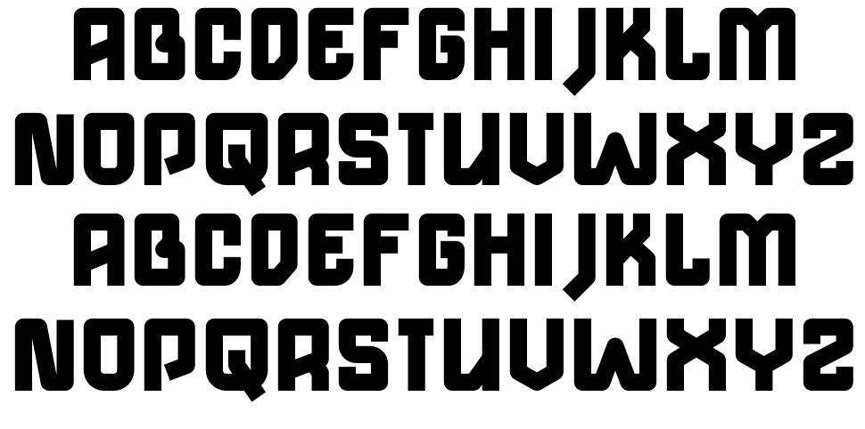 Blocker font specimens