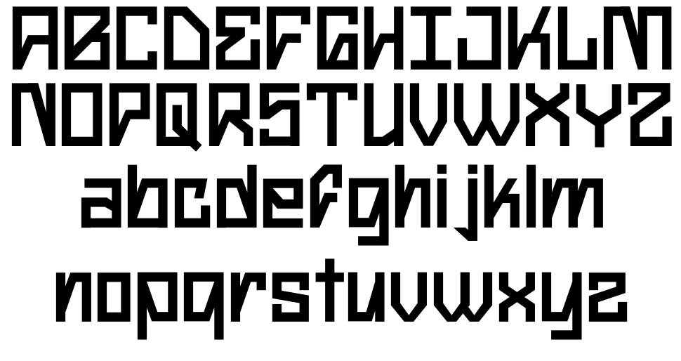 Blocker-2 font specimens