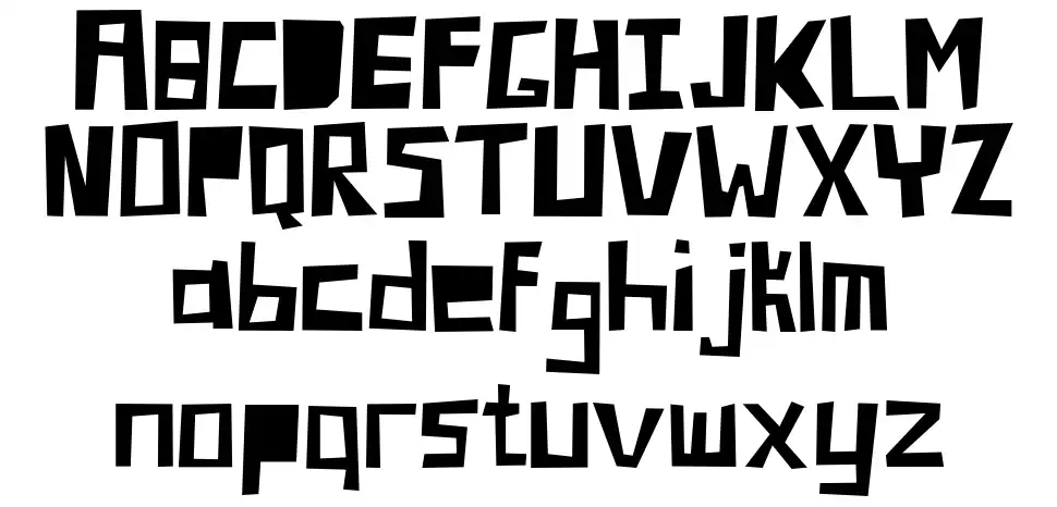 Blockheadfont specimens