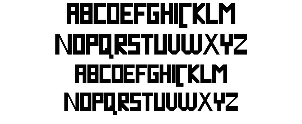Blockline font specimens