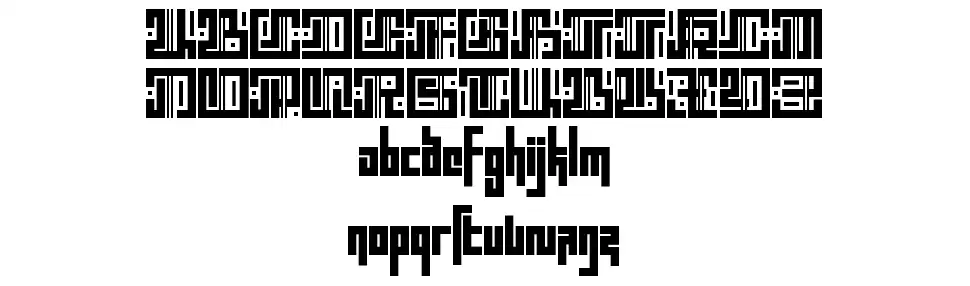 Blockturfont specimens