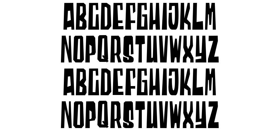 Blocky font specimens