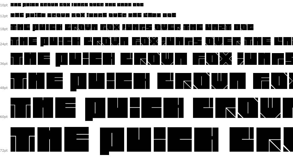Blok Typeface fuente Cascada