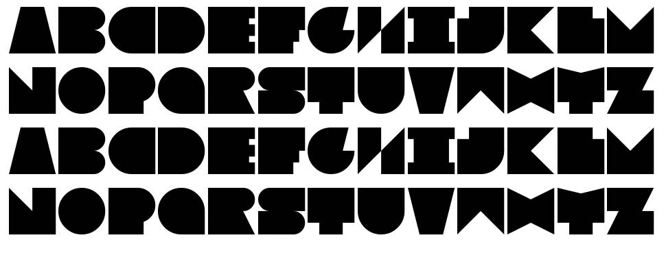 Blokked font specimens