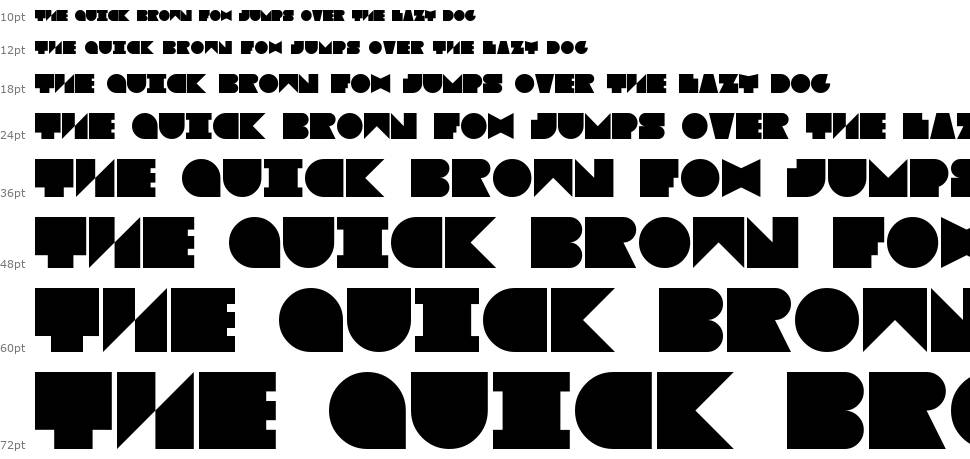 Blokked font Waterfall