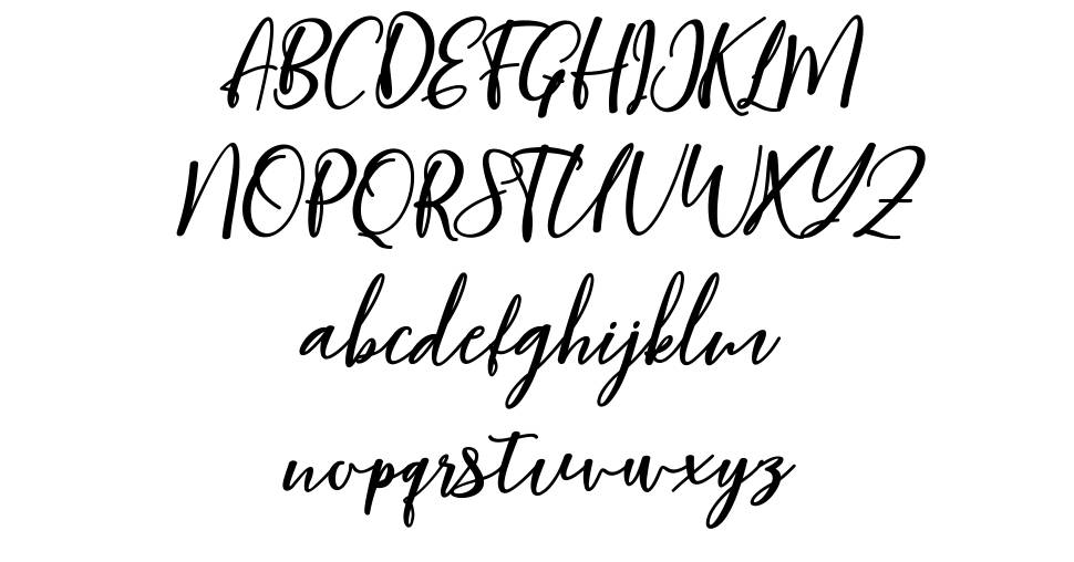 Blondy font specimens