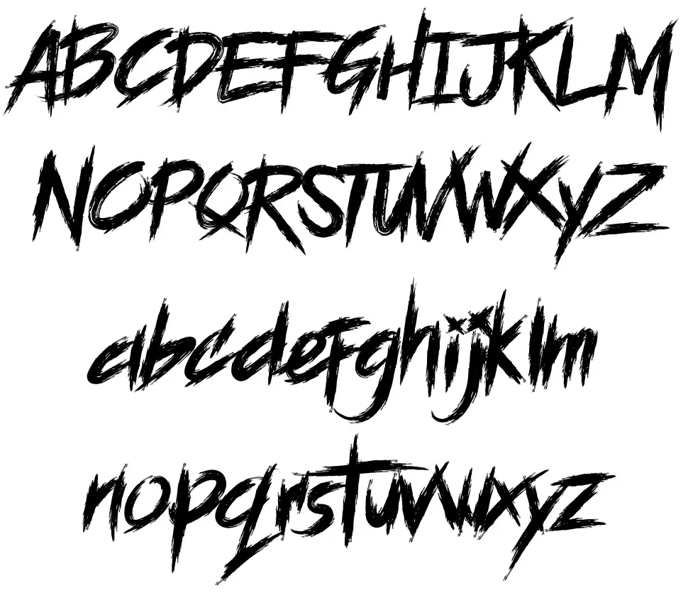 Blood Seeker font Örnekler