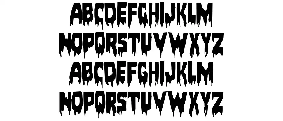 Bloodlust font specimens