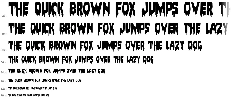 Bloodlust font waterfall