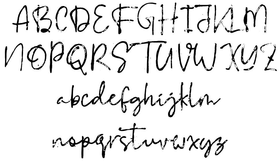 Bloody Script font specimens