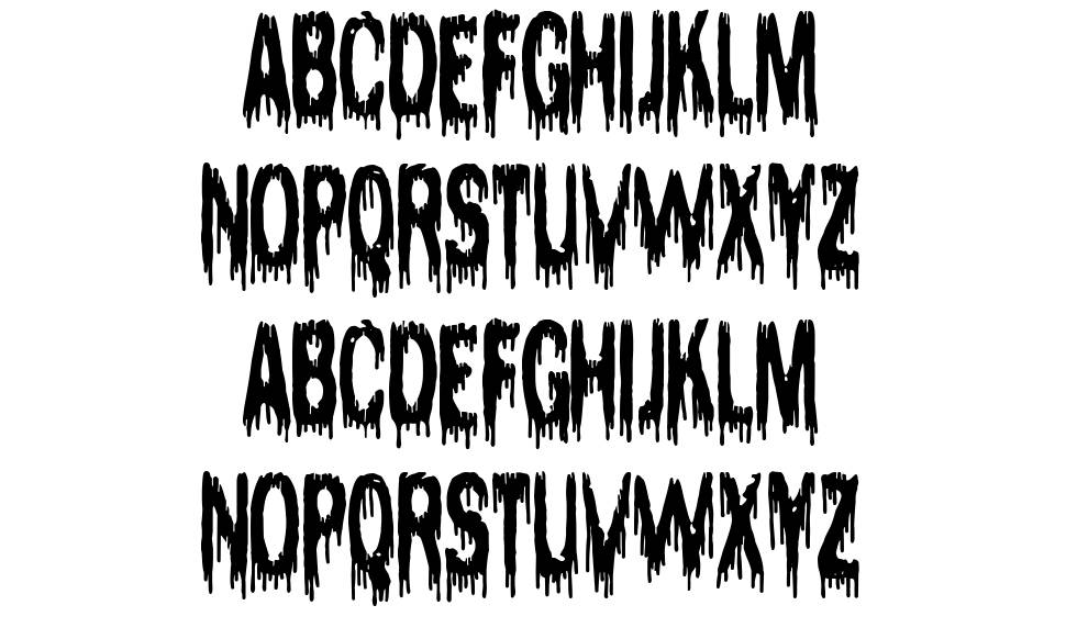 Bloody Sisters Night Club font specimens