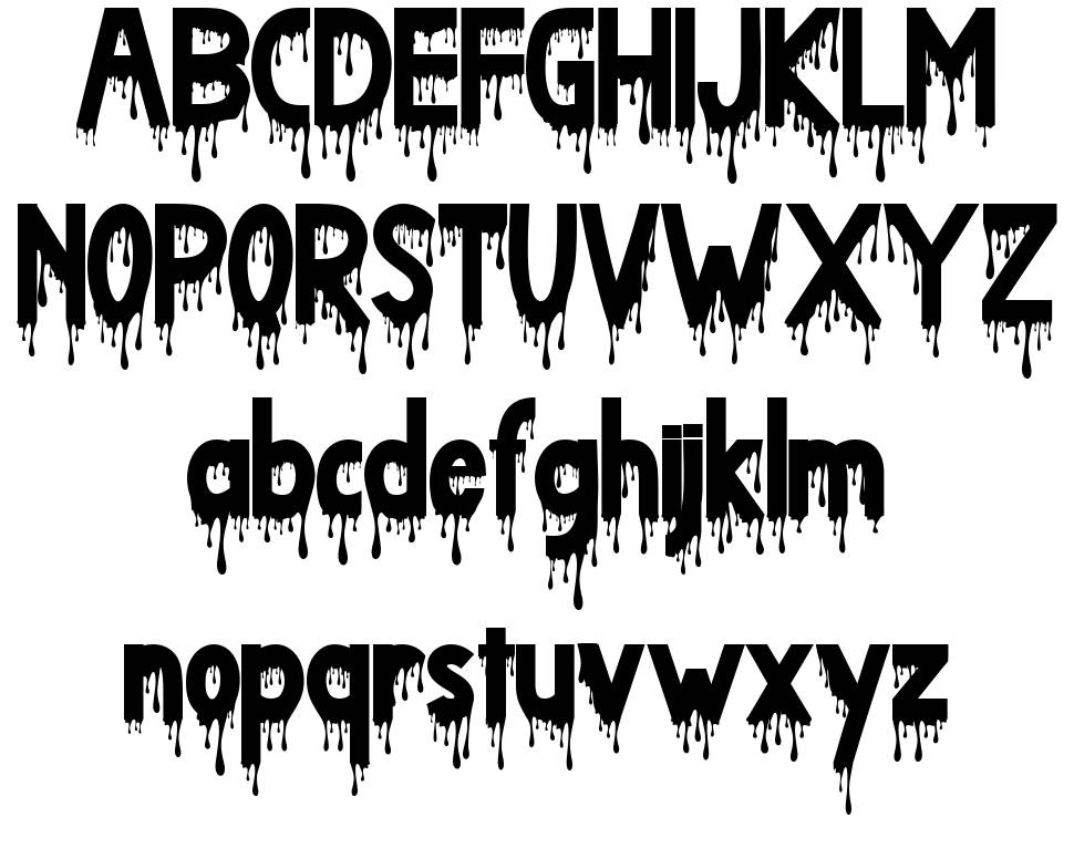 Bloody Terror font specimens