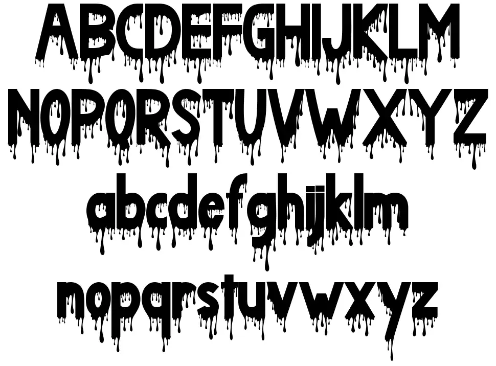 Bloody Terror font specimens