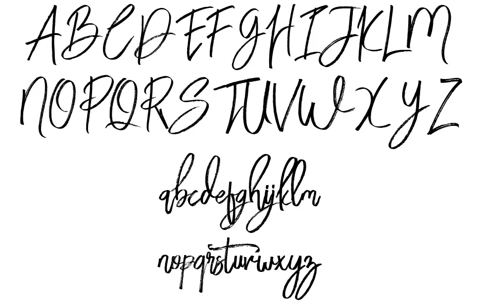 Bloomy Script czcionka Okazy