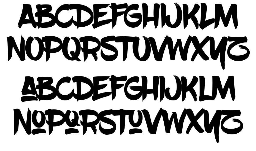 BlowBrush font specimens