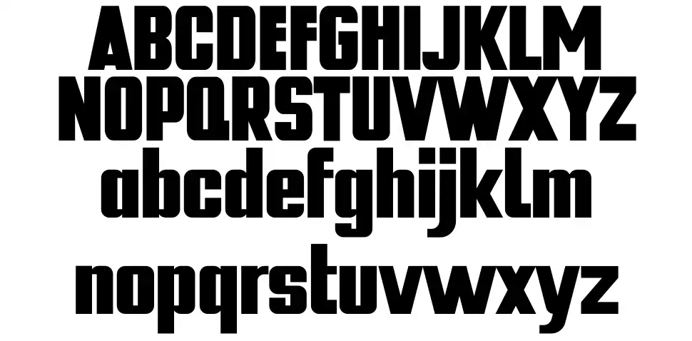 Blue Blockfont specimens