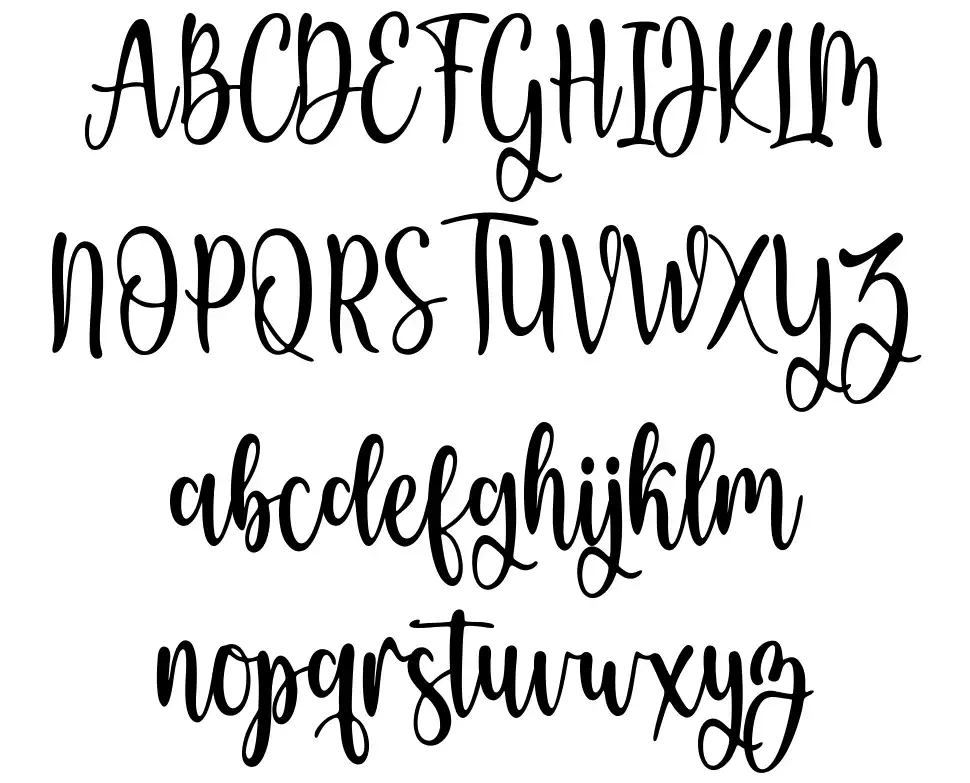 Blue Sapphire font Örnekler