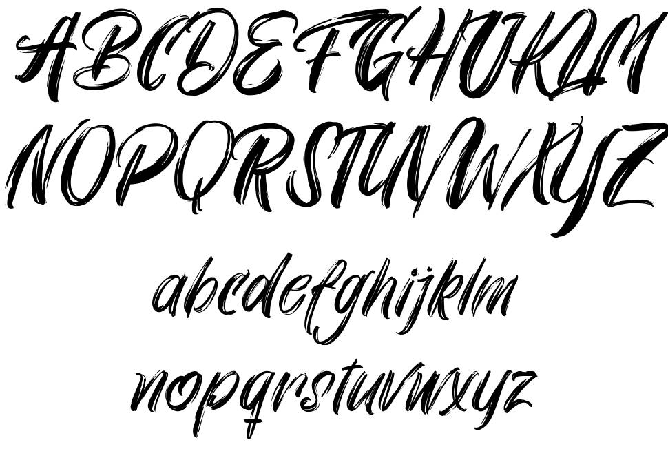 Bluezingham font specimens