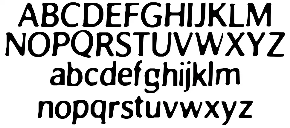 Blur font specimens