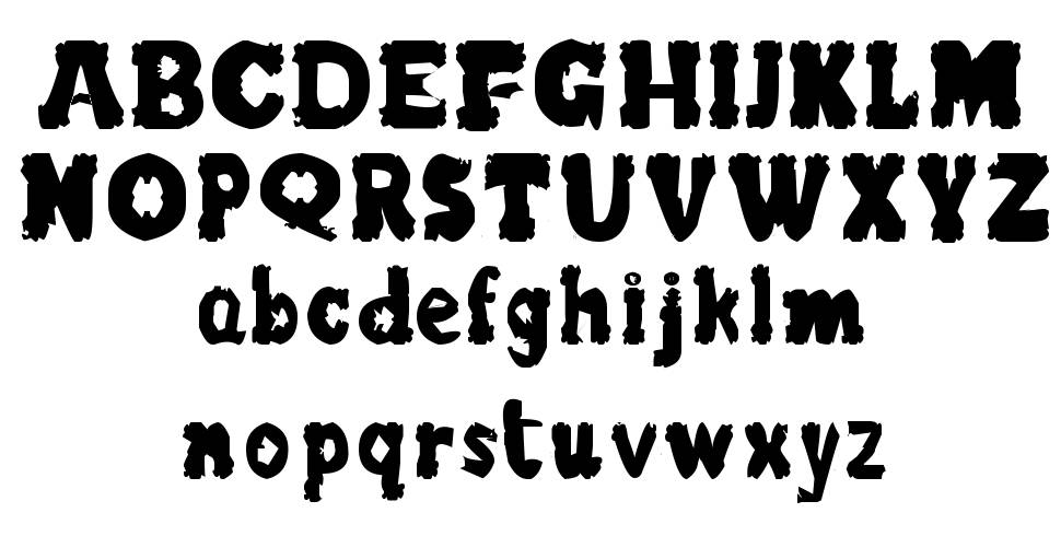 Blurrr Letters font specimens