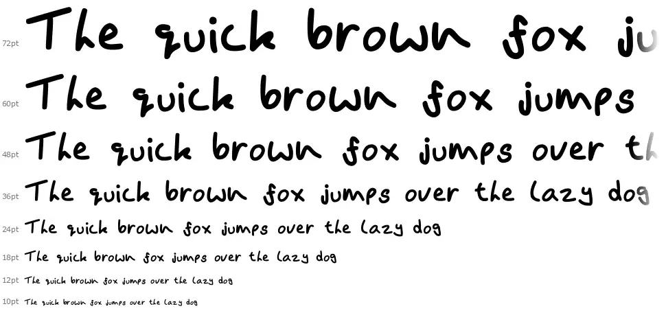 BM Handfont waterfall