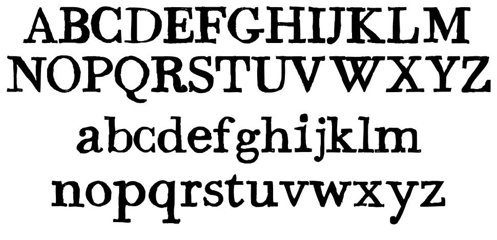 Bodoni Hand フォント 標本