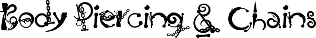 Body Piercing & Chains font