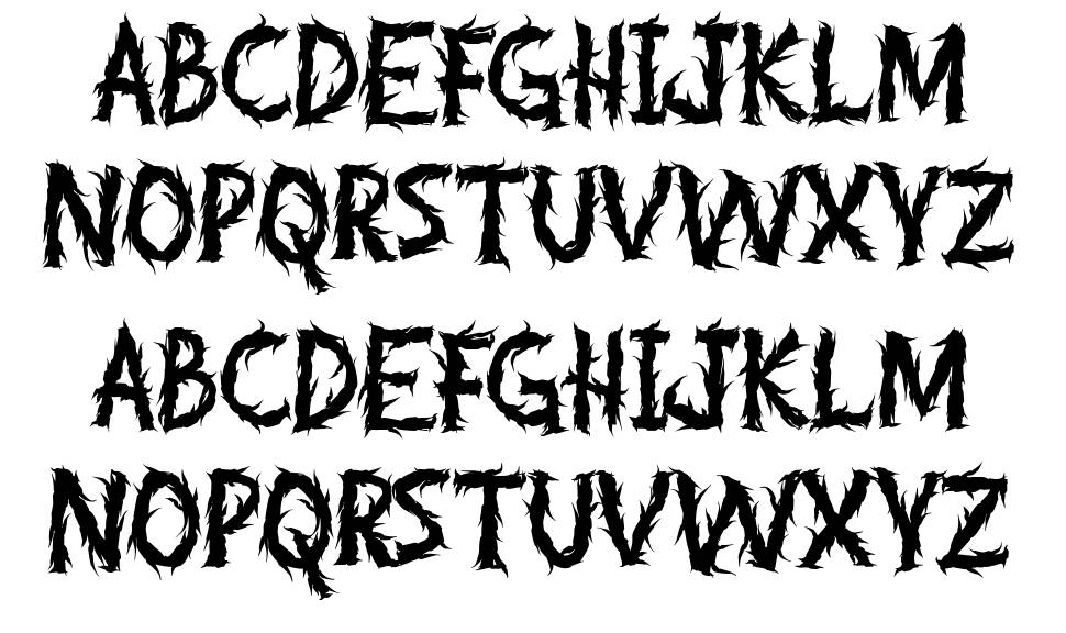 Bogarts Metal font Örnekler