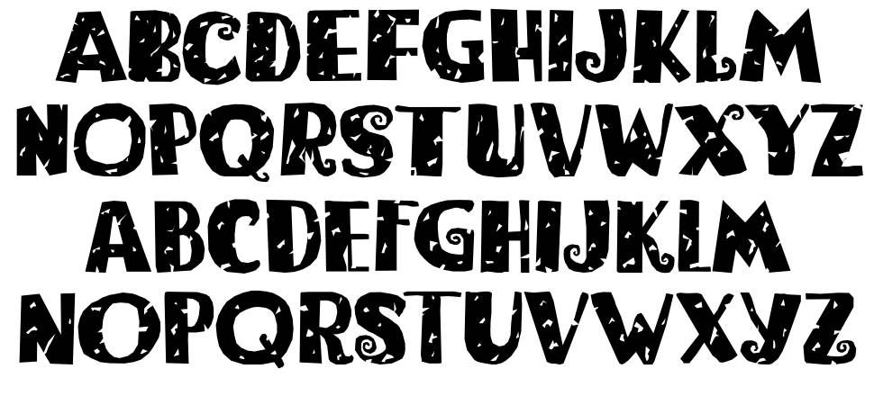 Bogeyman font specimens