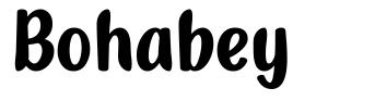 Bohabey font