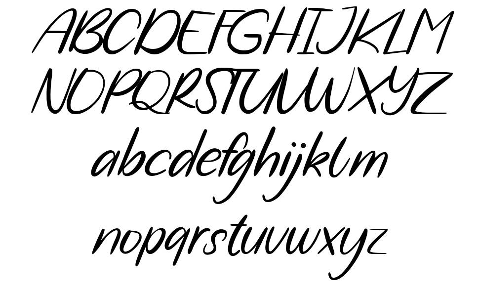 Bohemia Cerish font Örnekler