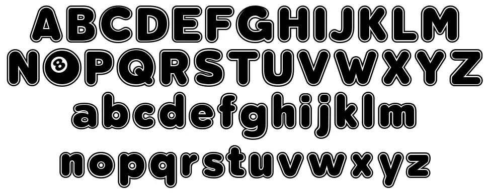 Bola Ocho font specimens