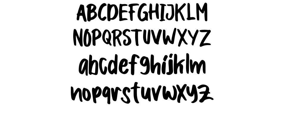 Boldey Typeface font specimens